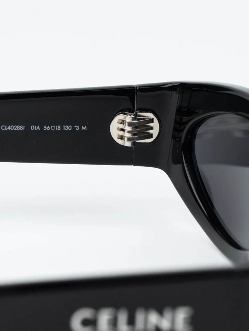 Celine Women Sunglasses Black Grey Cat Eye CL40288I MONOCHROMS 01A NEW AUTHENTIC - Picture 9 of 13